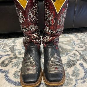 Lady Luck tin haul boots